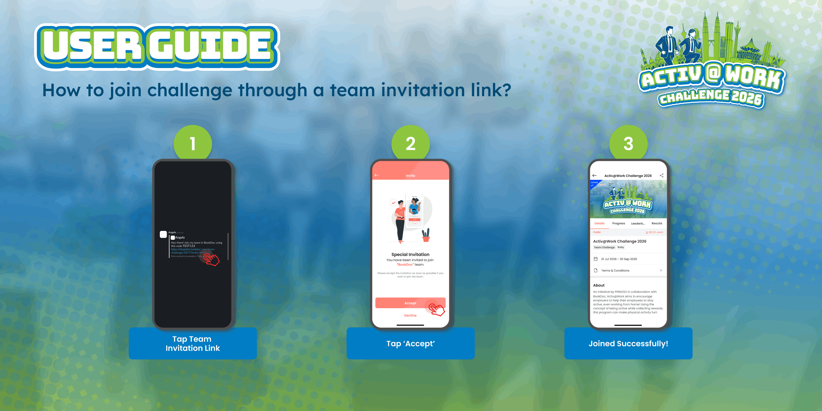 How to join challenge through a team invitation link