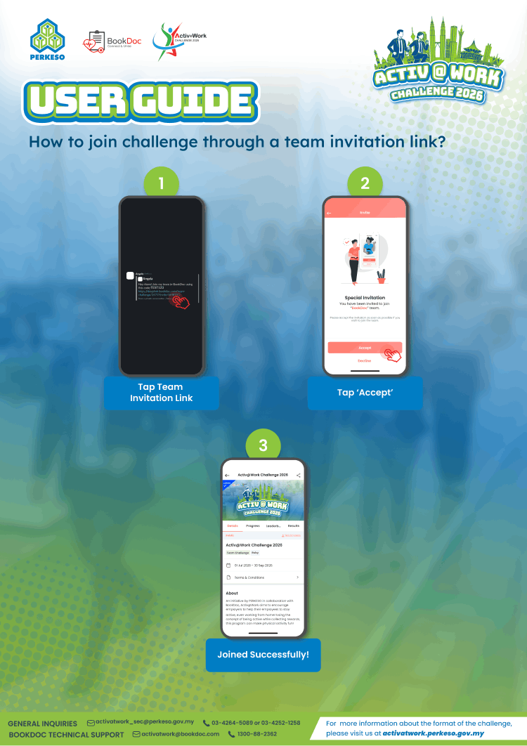 How to join challenge through a team invitation link